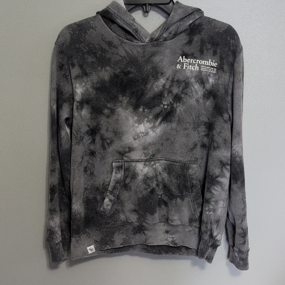 Abercrombie & Fitch Black Tie-Dye Hoodie